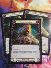 3x Awakening Bellow Yellow Rainbow Foil Playset Welcome to Rathe Flesh and Blood