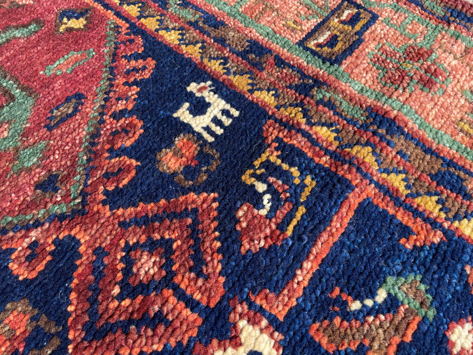 8x10 BLUE WOOL ORIENTAL RUG HANDKNOTTED new big handmade carpet heriz