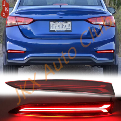 For Hyundai Solaris Accent 2017-2020 n LED Rear Brake Light Tail Lamp Reflector 