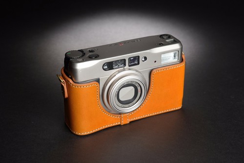 Genuine Real Leather Half Camera Case Bag Cover para Contax TVS ii Film Camera - Imagen 27 de 34