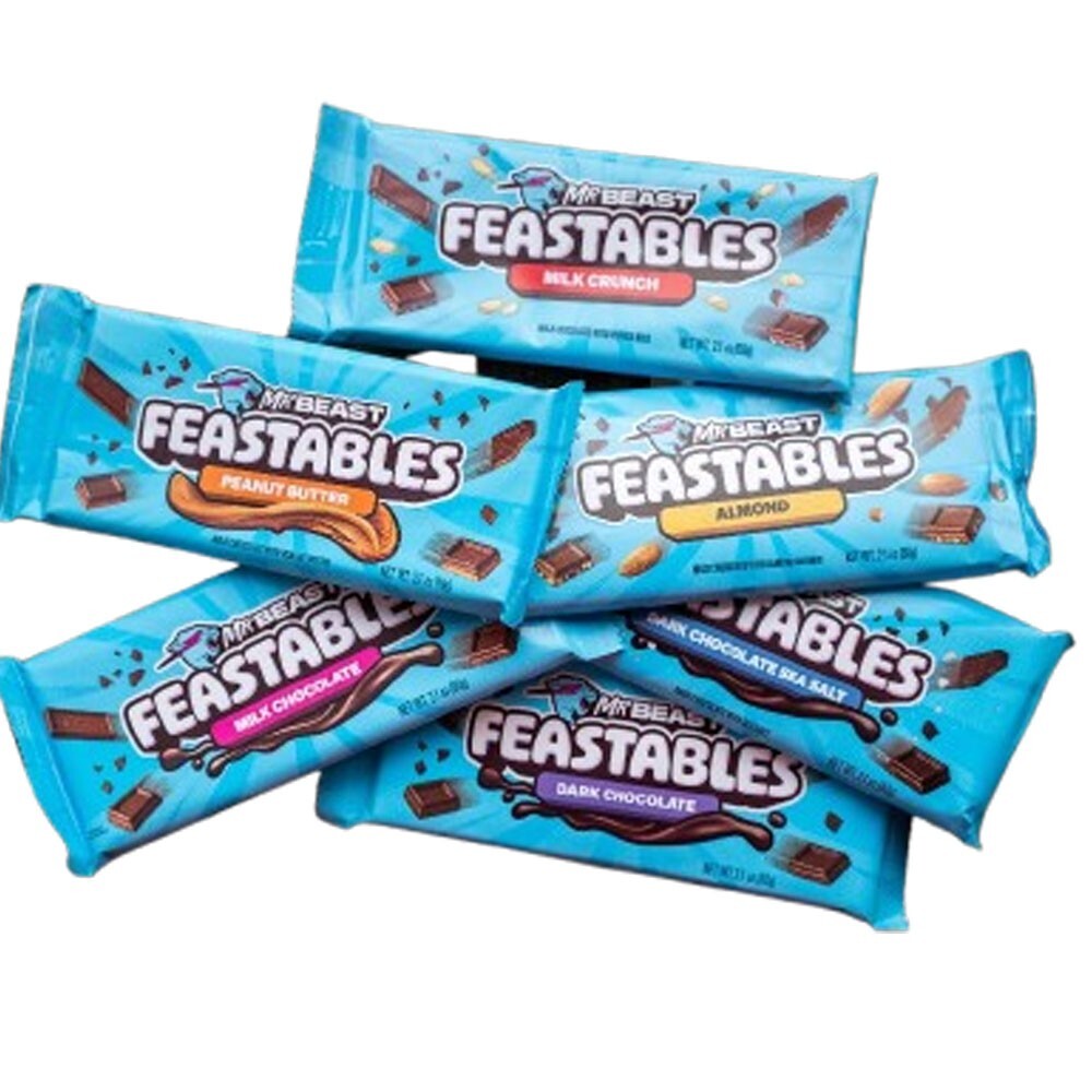 Mr Beast Feastables Chocolates Gift Collection–4 Flavours, 60g Each-Perfect  Gift | eBay UK