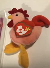 1999 Strut The Rooster McDonald  s Ty Beanie Babies  M7 Mini Beanies