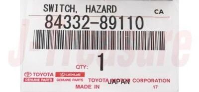 J＊J TOYOTA 4RUNNER RN101 89-95 Genuine Hazard Warning Signal Switch