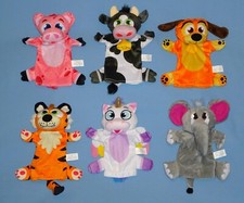 Animal hand puppets-Unicorn-Elephant-Tiger-Cow-Pig-Dog-Plush farm/zoo-JOYIN LOT