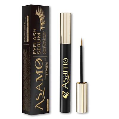 Advanced Eyelash Serum for Thicker, Longer Eyelashes (Black-Gold)