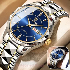 Waterproof Men Watch Stainless Steel Quartz Luminous Classic Business Wristwatch