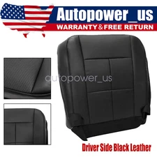 For 2007-14 Lincoln Navigator Driver Bottom Perforated Leather Seat Cover Black