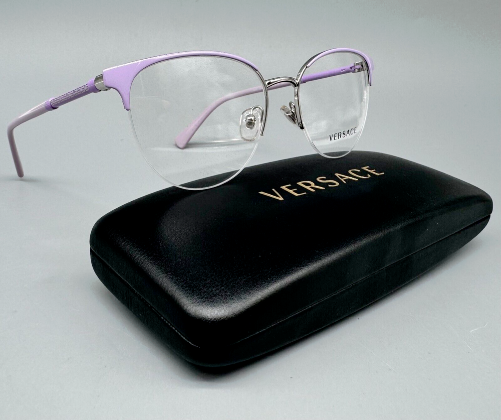 Versace VE 1247 1000 52-17-140 mm Women's Cat Eye Eyeglasses 100% ORIGINAL