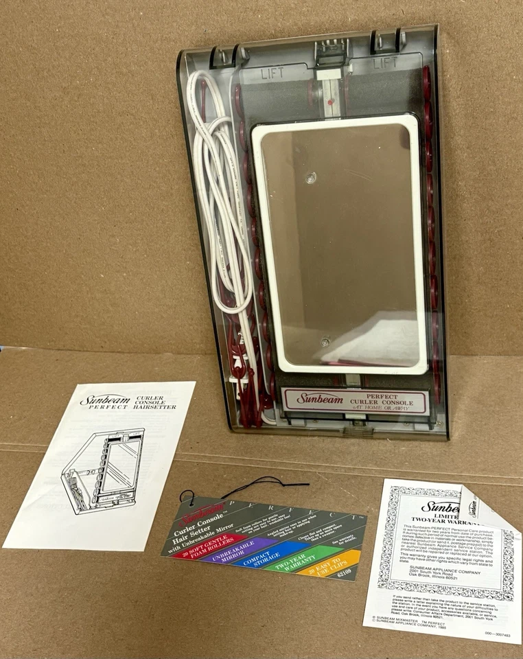 De Colección Sunbeam Viaje Hot Rollers Rizador Pelo Setter Consola Espejo Compacto NUEVO Foto 3 de 3