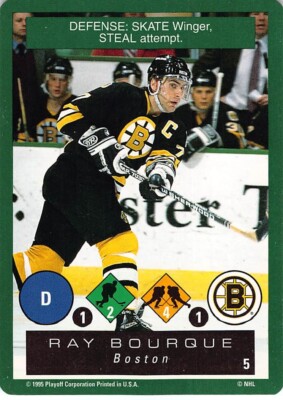 1995-96 Playoff One on One Challenge Ray Bourque #5 NM/MT BOSTON BRUINS