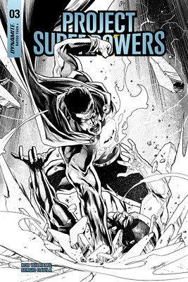 Project Superpowers #3 1:20 Segovia B&W Variant Dynamite Comic Book NM