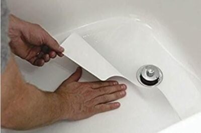 Non Slip Bath Mat Peel and Stick 16WX40L White Shower Safety Mat