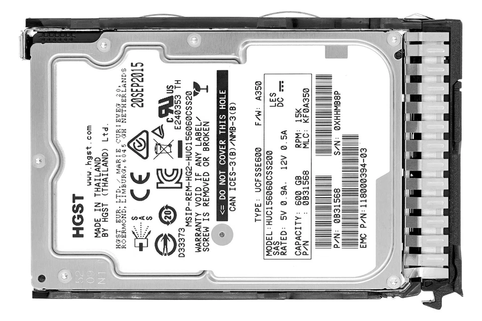 HUC156030CSS200 HGST HDD 300GB 15K SAS 2.5" HOT-SWAP FOR HPE SERVERS - Image 3 of 4