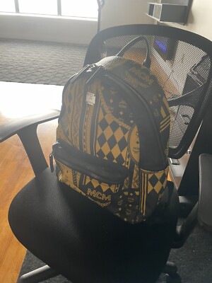 Limited Edition Large MCM Backpack MCM Black Red Leather Contrast LIMITED EDITION Backpack  main image 2