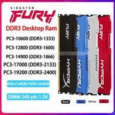 DDR3 Ram 1600 1866 2133 2400 MHz 8GB 16GB=(2×8GB) DIMM Desktop Memory 240-pin