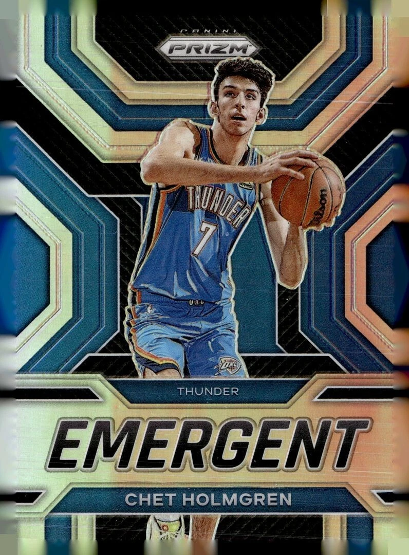 2022-23 PRIZM SILVER EMERGENT ROOKIE CHET HOLMGREN THUNDER