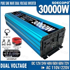 30000W All-Round Pure Sine Wave Inverter DC 12V/24V/48V/60V/72V to AC 110V/220mt