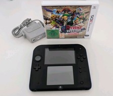 Nintendo 2DS Konsole Schwarz Blau + Hyrule Warriors Legends 3DS Getestet +Tasche