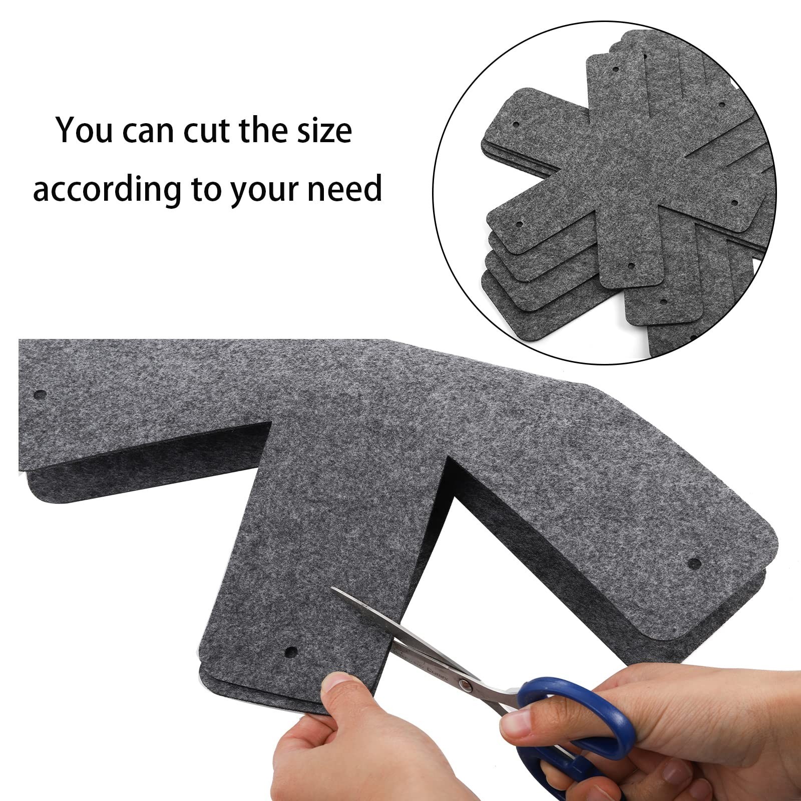 Cedilis Set of 40 Pan and Pot Protectors, Thick Felt Cookware Protector for S...