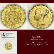 QUEEN VICTORIA 1838 GOLD SOVEREIGN AU53, First Small Young head / Date below
