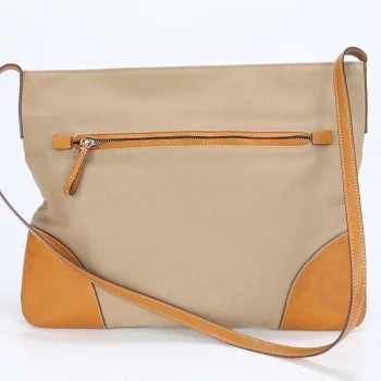 Prada triangular logo plate leather messenger bus… - image 6