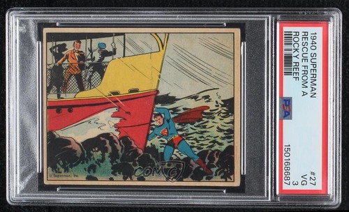 1940 Gum Inc Superman #27 Rescue From A Rocky Reef