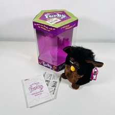 Original Furby By Tiger 1998 Gorilla Black And Brown Vintage Boxed NOT WORKING