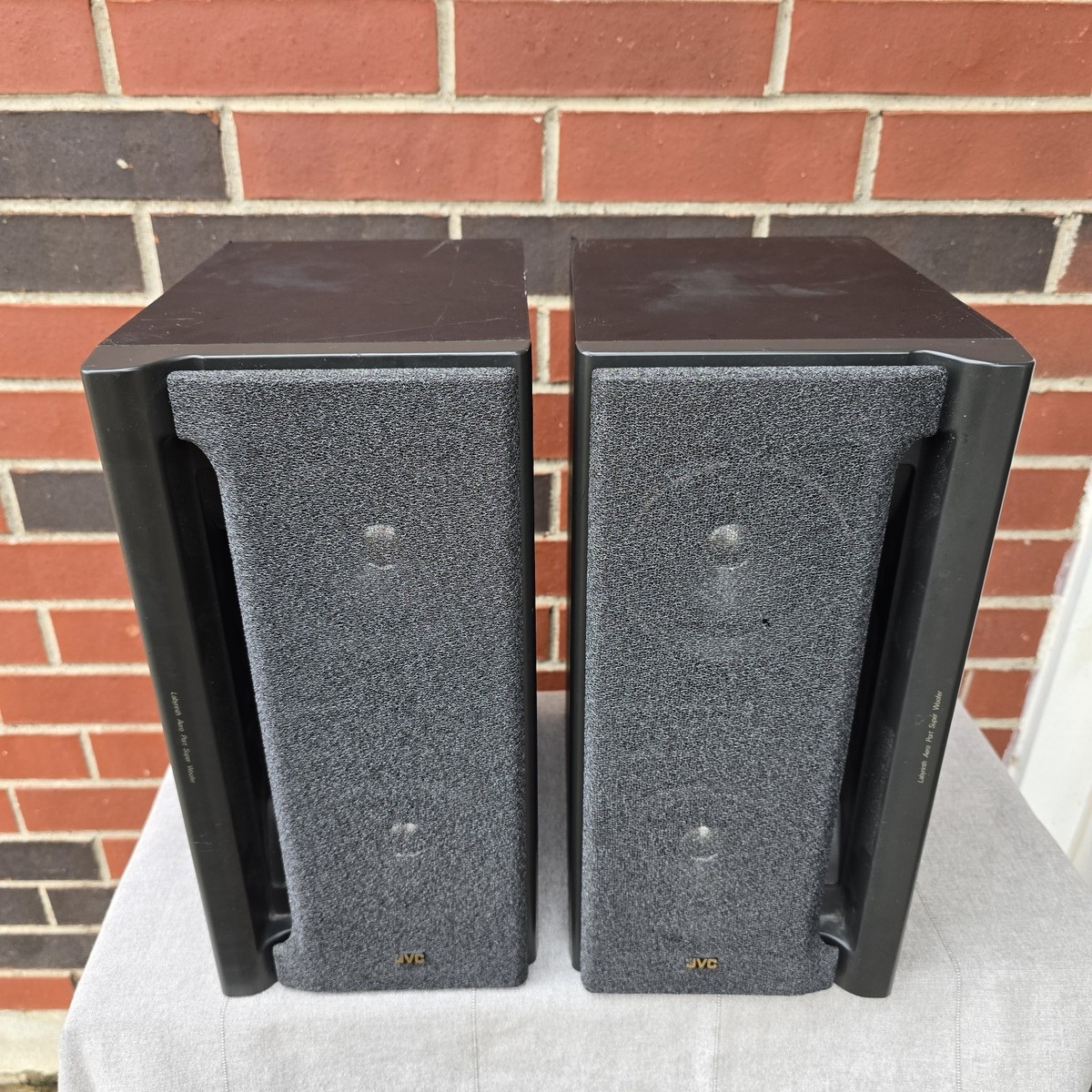 Pair of Rare Vintage JVC SP-MX70BK Labyrinth Aero Port Super