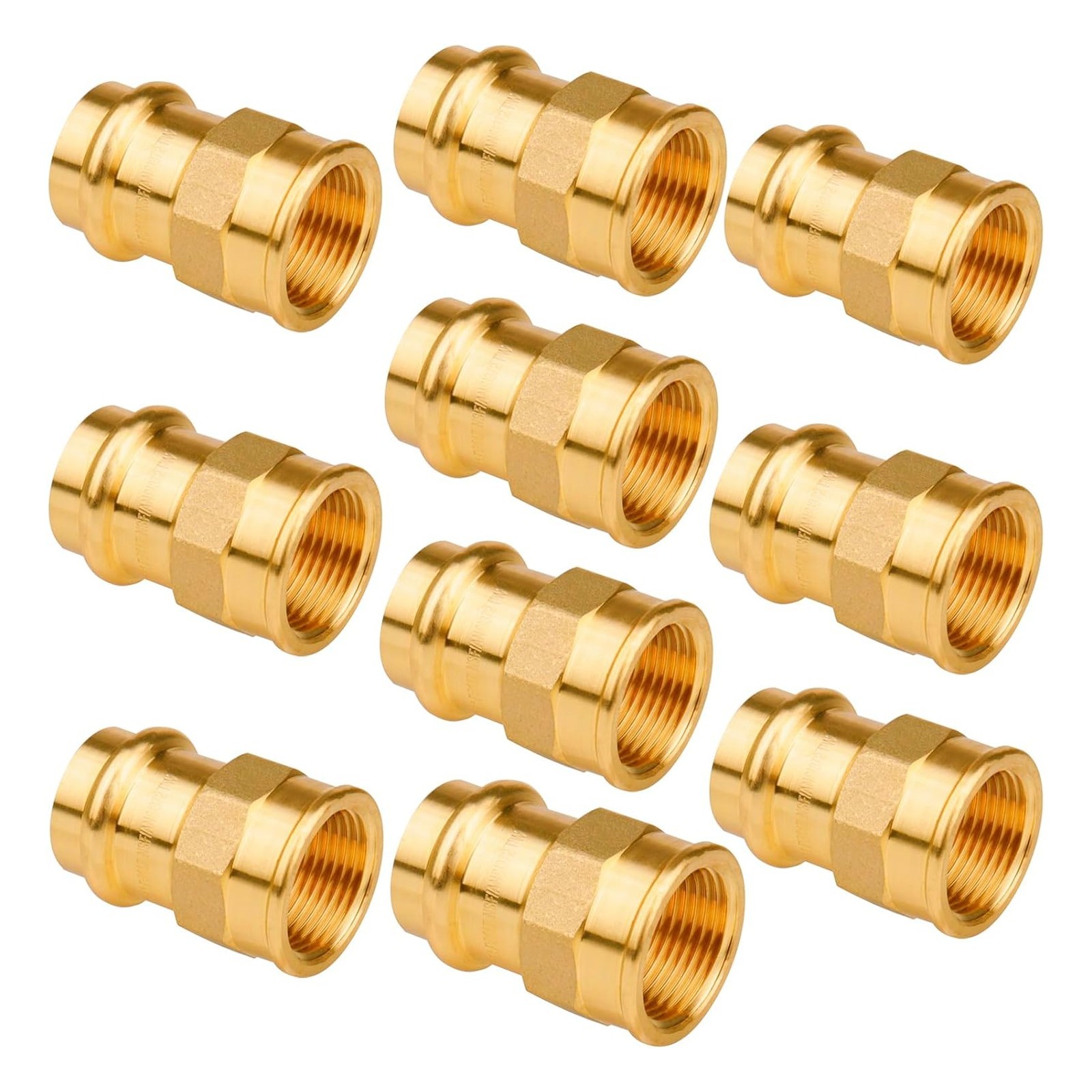 WHK 10 Pack 3/4" Press Pro press x 3/4" NPT Female Adapter Fittings,CUPC