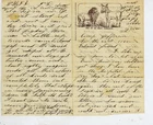 Civil War  Caricature design patriotic letter paper
