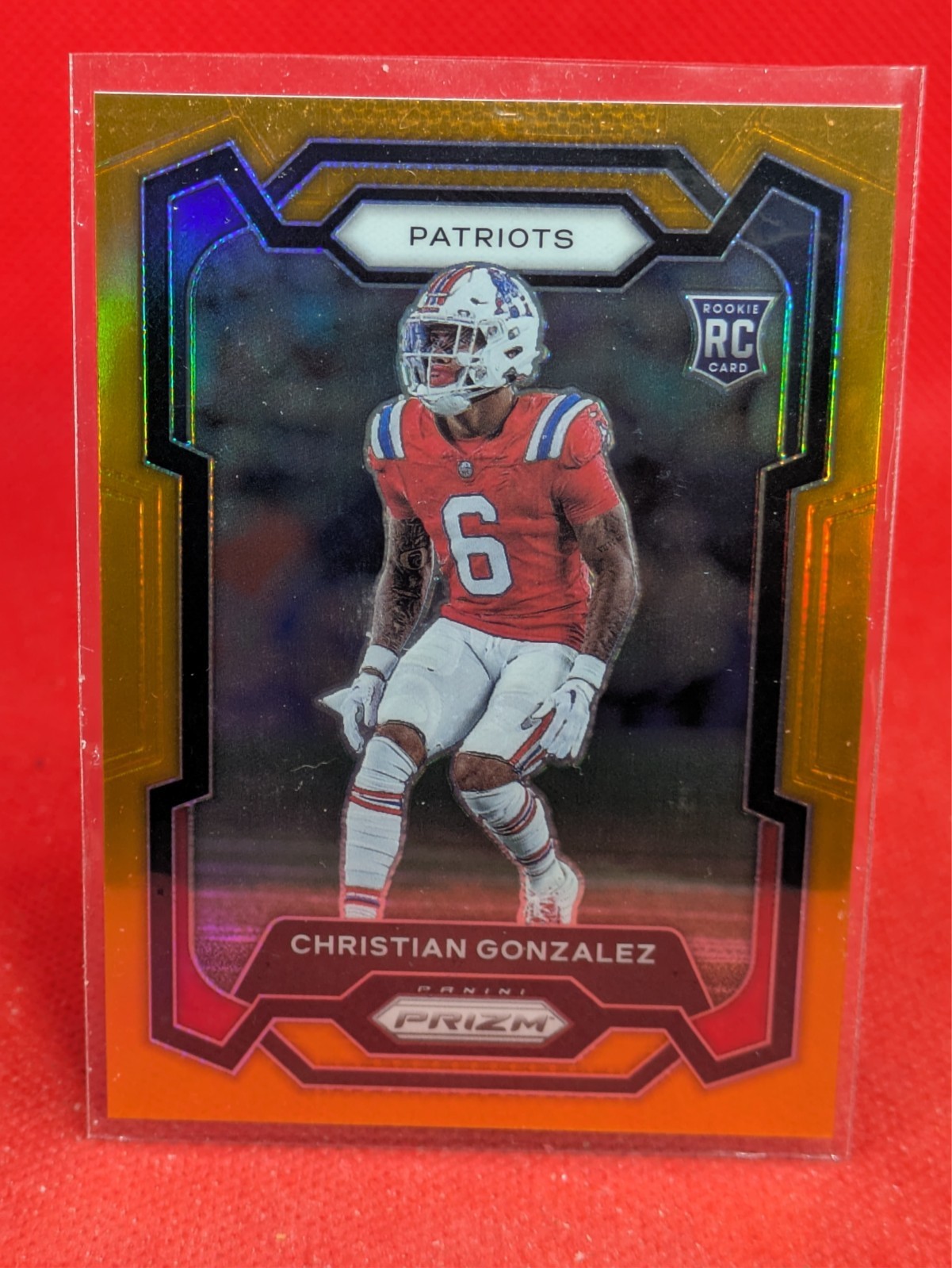 2023 Panini Prizm Rookies Orange Prizm /249 Christian Gonzalez #369 Rookie RC