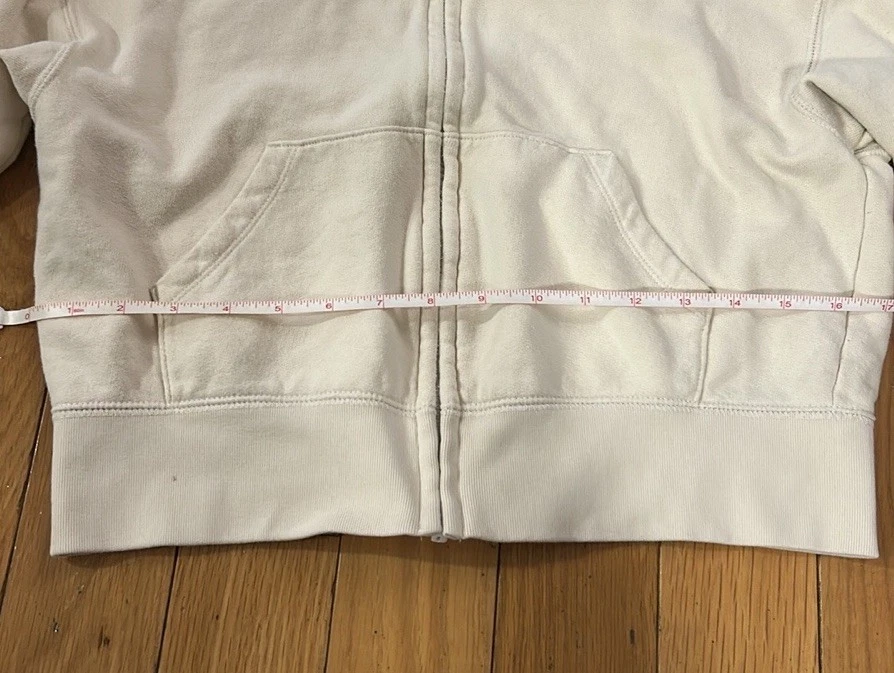 OFF WHITE Felpa donna UNIQLO full zip manica lunga con cappuccio taglia M (giapponese)