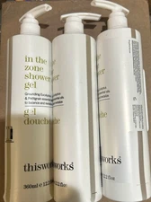 (3) This Works 'shower Gel” In The Zone Eucalyptus Body Wash 360ml/12.2oz