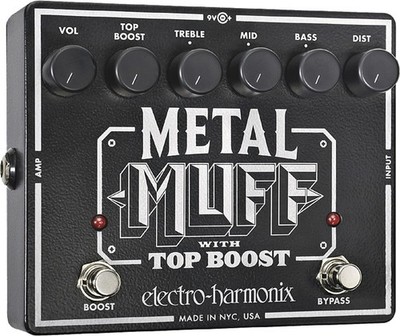 EHX Electro-Harmonix Metal Muff Distortion with Top Boost Effects Pedal