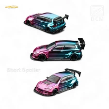 DCM Kevmannz 1996 EG6 Hatchback Wide Body - Dazzling Colorful Short Spoiler 1:64