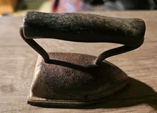 Antique Child s Toy or Salesman s Sample Cast Iron Sad Iron, miniature