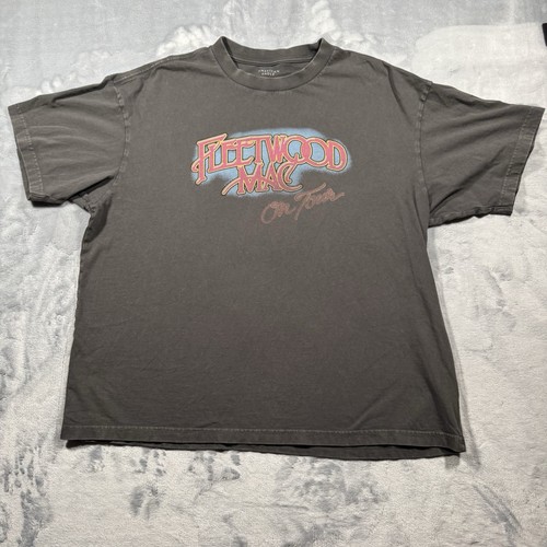 AE Boxy Fit Fleetwood Mac Graphic T-Shirt American Eagle Preowned Tee Gray Large