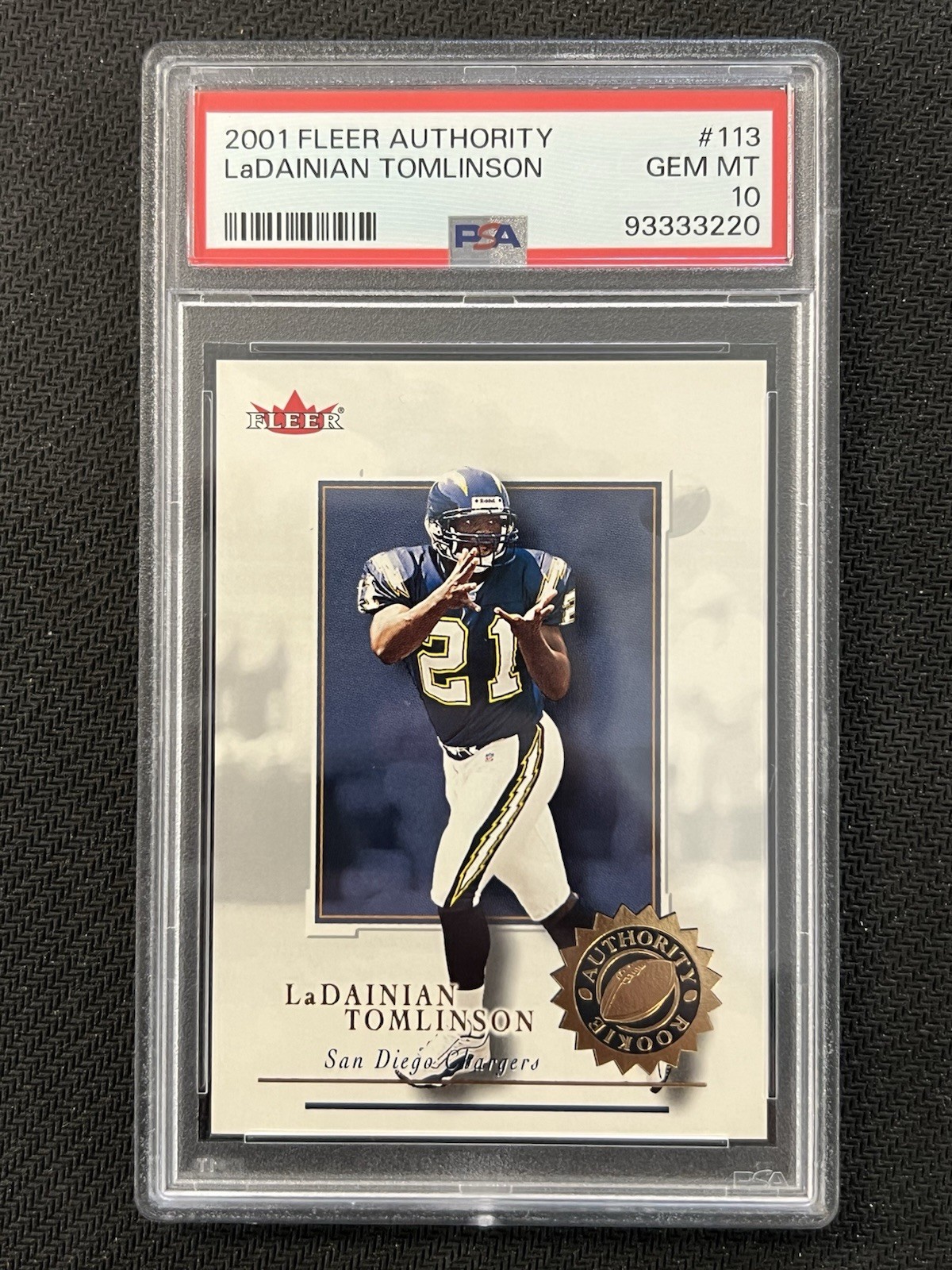 LaDainian Tomlinson Fleer Authority #113 Base