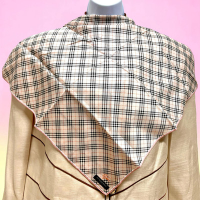 New Burberry  London  Miniscarf/handkerchief  cotton 19.5'' Pink Nova Check(76