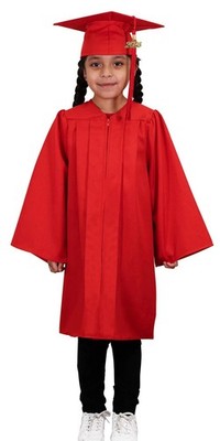 Child Red Graduation Cap & Gown - Preschool & Kindergarten