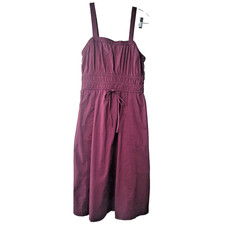 Universal Thread Sleeveless Elastic Waist Cotton Wine Purple Midi Dress Medium