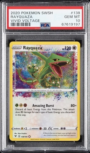 New Listing2020 POKEMON SWORD & SHIELD VIVID VOLTAGE #138 RAYQUAZA PSA 10