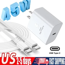 45W Fast Charging Type C Wall Charger  Adapter For Samsung iPhone Android Phone