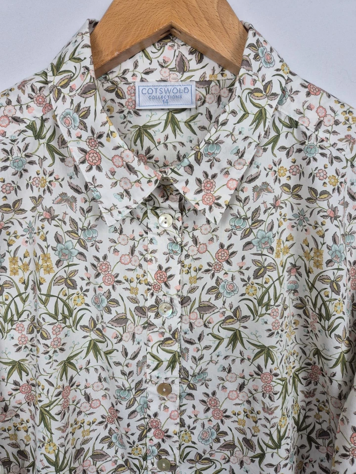 Chemise Liberty of London Tana coton à fleurs pelouse taille 14 collections Cotswolds - Photo 4/4