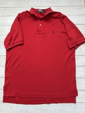 Polo Ralph Lauren Red Polo Shirt Mens Large Made in USA 100% Cotton Classic
