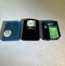 Lot of 3 PlayStation 2 Memory Crass 8MB  16MB PlayStation Madcatz Max Memory