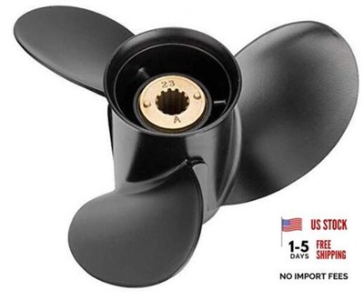 Upgrade OEM 13 Spline Tooth Aluminum Outboard Boat Propeller for 10 3/8x13
