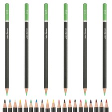Grass Green Color Drawing Pencils for Adult Coloring Books 6Pack