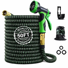 Stronger Deluxe Heavy Duty Expandable Flexible 50Ft Garden Water Hose W/Nozzle