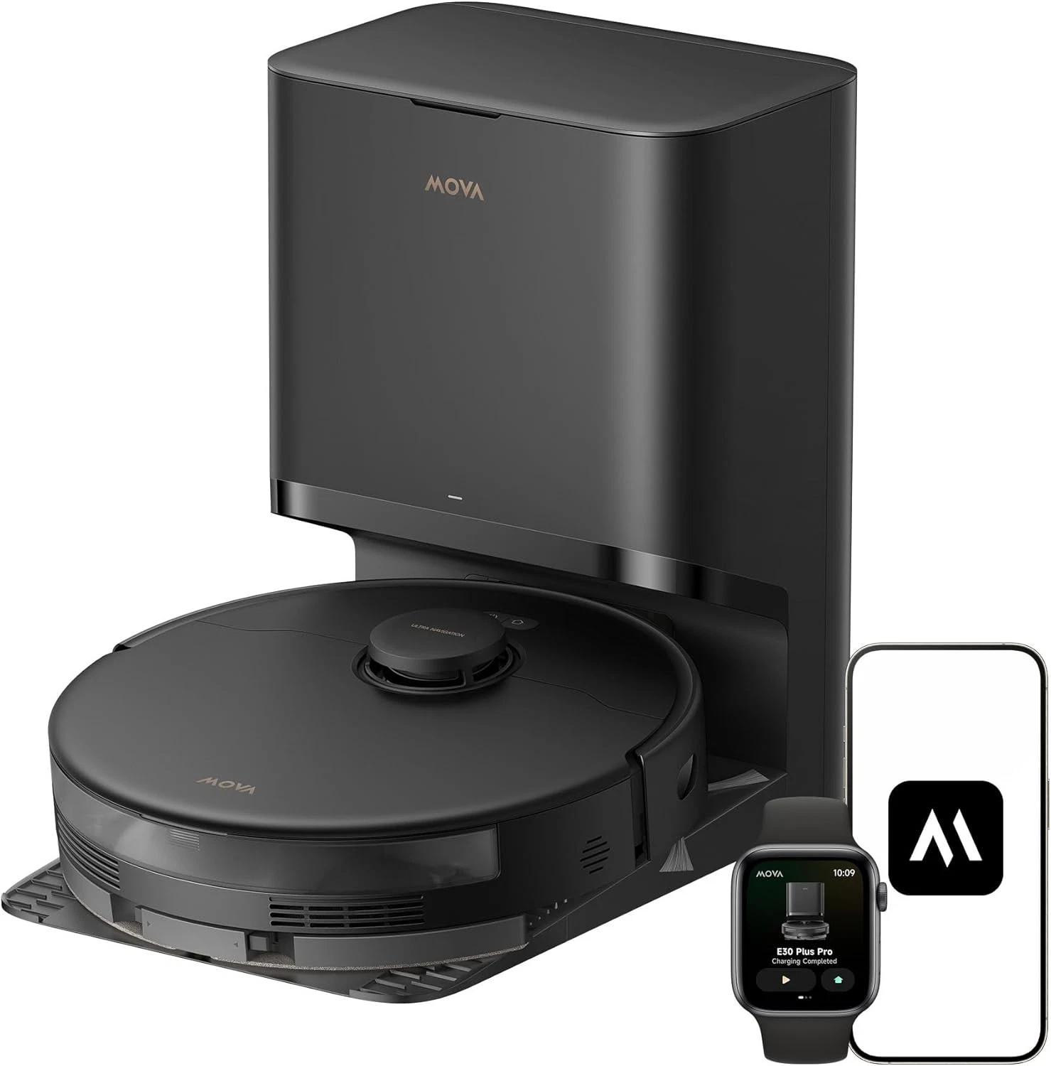 E30 Pro Plus Robot Vacuum, 19000Pa Suction, Self-Emptying, App Control